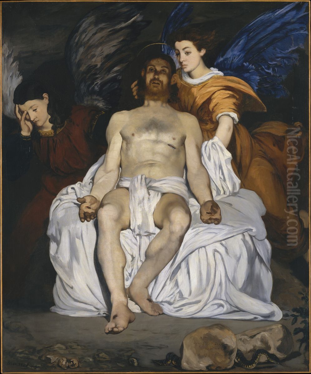 Le Christ mort et les anges / Le Christ aux anges Oil Painting by Edouard Manet