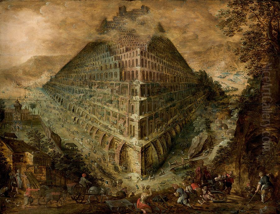 The Tower of Babel Oil Painting by Marten van Valckenborch