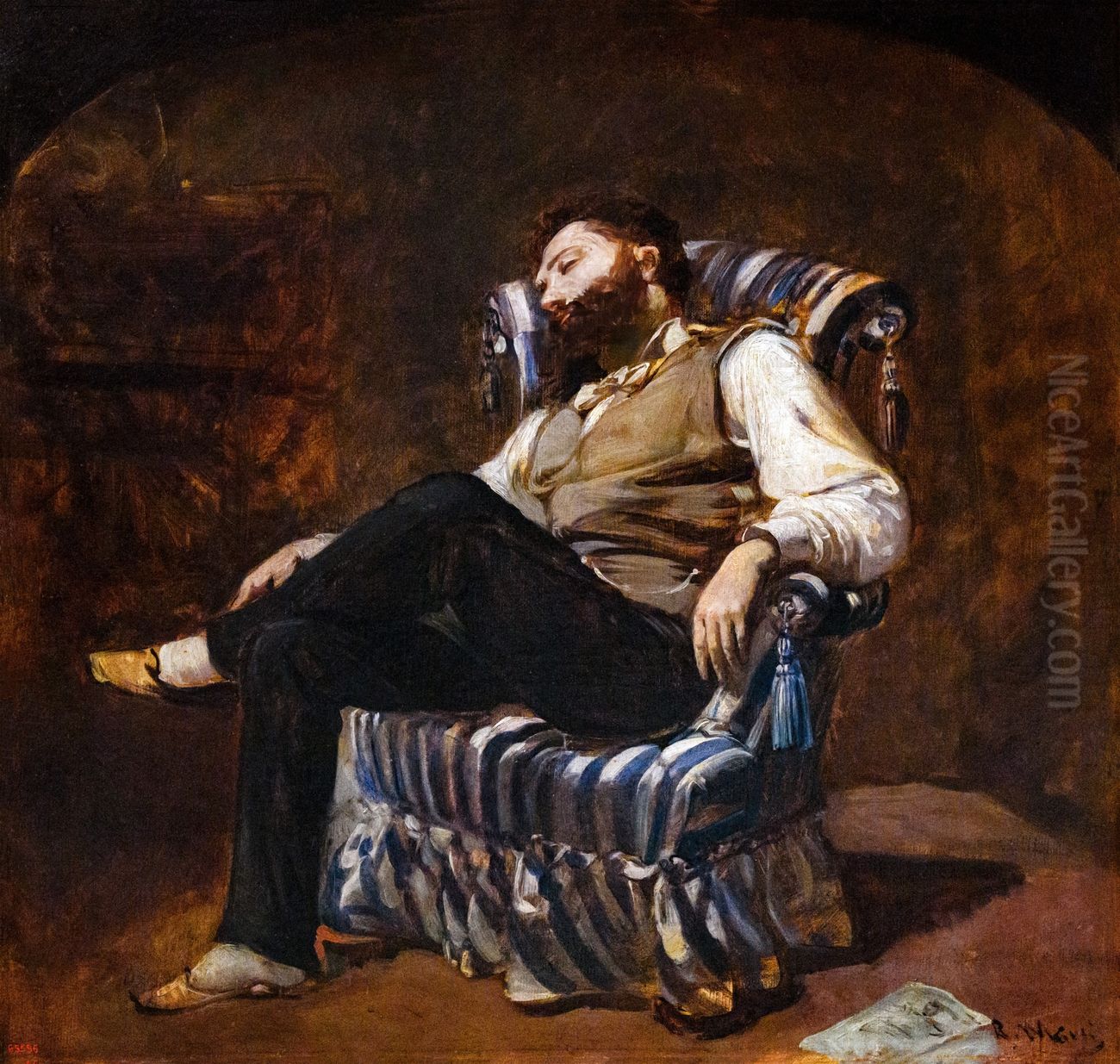 The Siesta Oil Painting by Ramon Marti Alsina