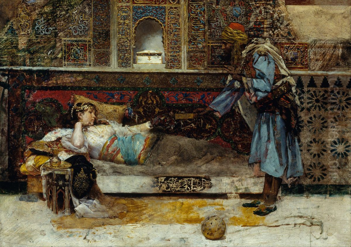 The Sultan's Gift Oil Painting by Antonio Fabres