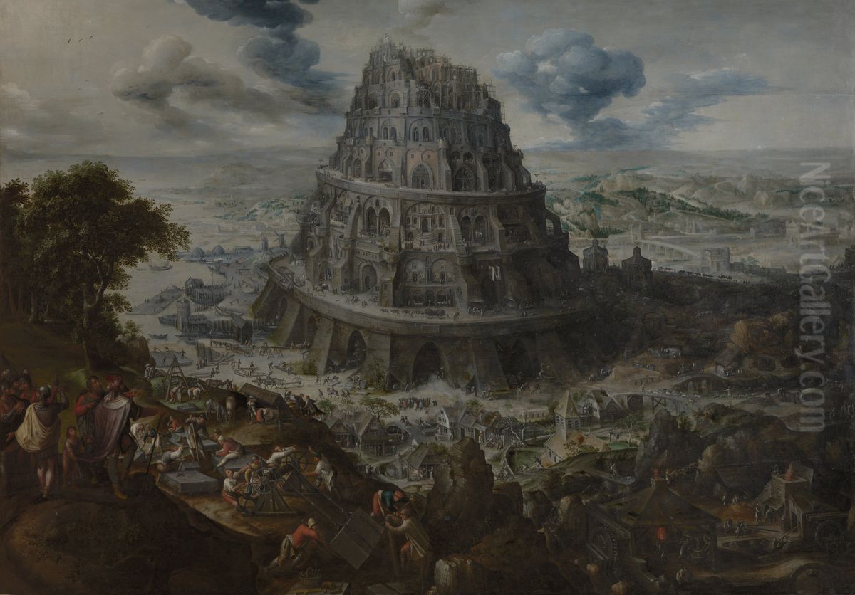 The Tower of Babel Oil Painting by Marten van Valckenborch