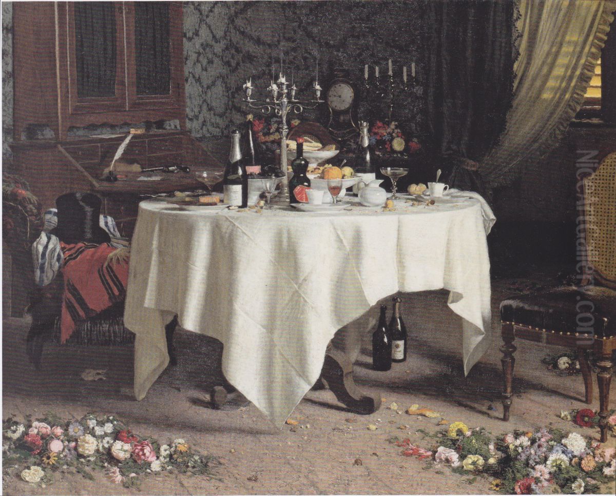 Asphyxia - part I Oil Painting by Angelo Morbelli