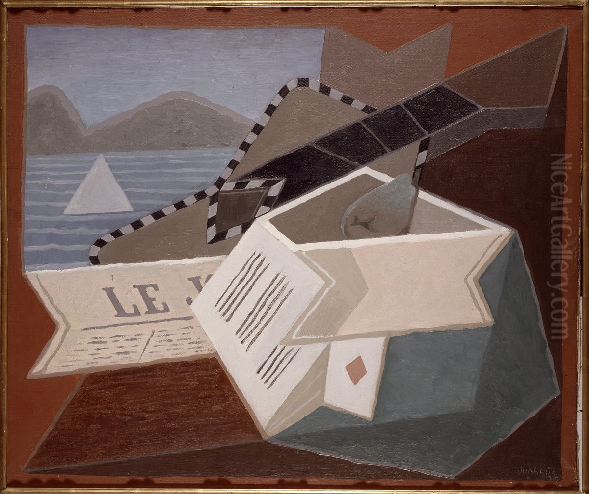 La guitare devant la mer Oil Painting by Juan Gris La guitare devant la mer Oil Painting by Juan Gris