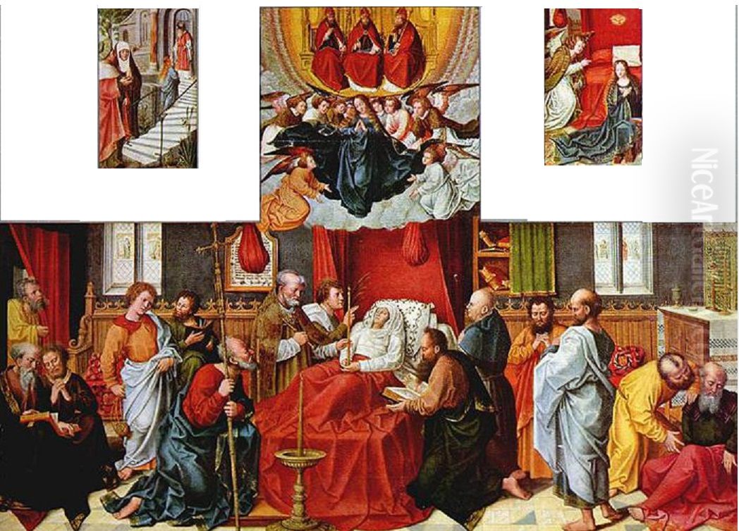 Polyptych with Death of the Virgin Oil Painting by Orley, Bernard van