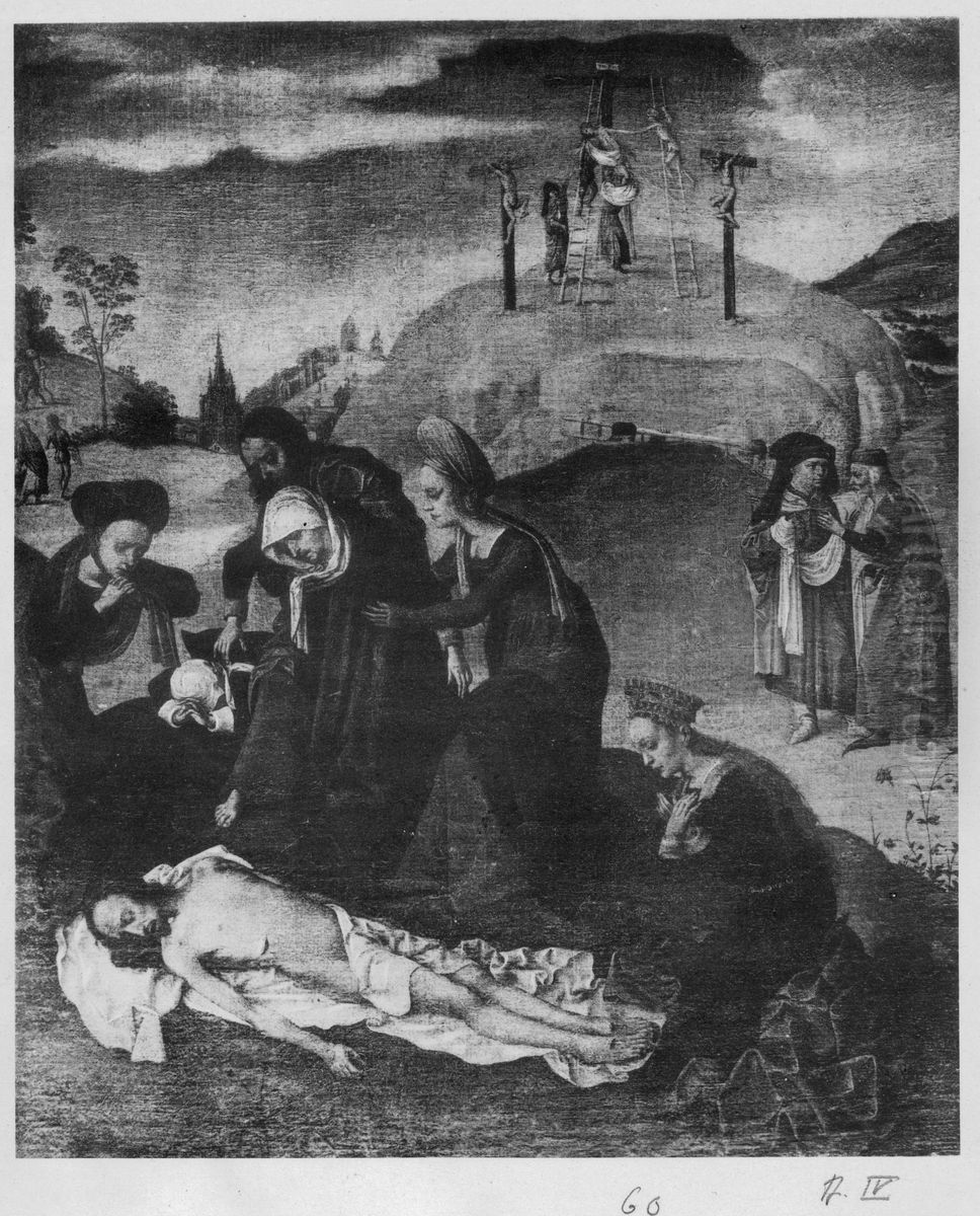 Lamentation Oil Painting by Master of the Virgo inter Virgines