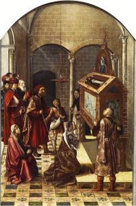 Adoracion del sepulcro de san Pedro Martir
