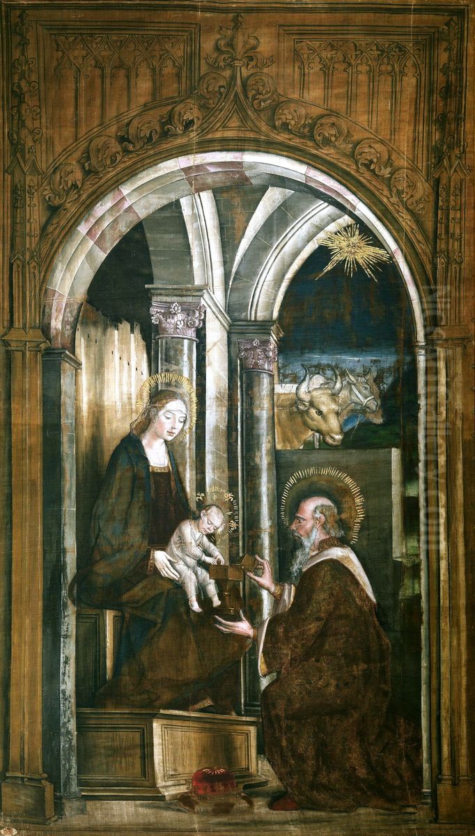 Adoracion del Primer Mago Oil Painting by Pedro Berruguete