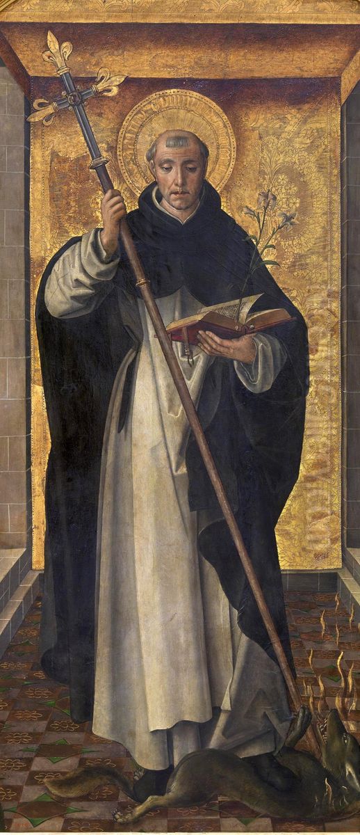 Santo Domingo de Guzman Oil Painting by Pedro Berruguete