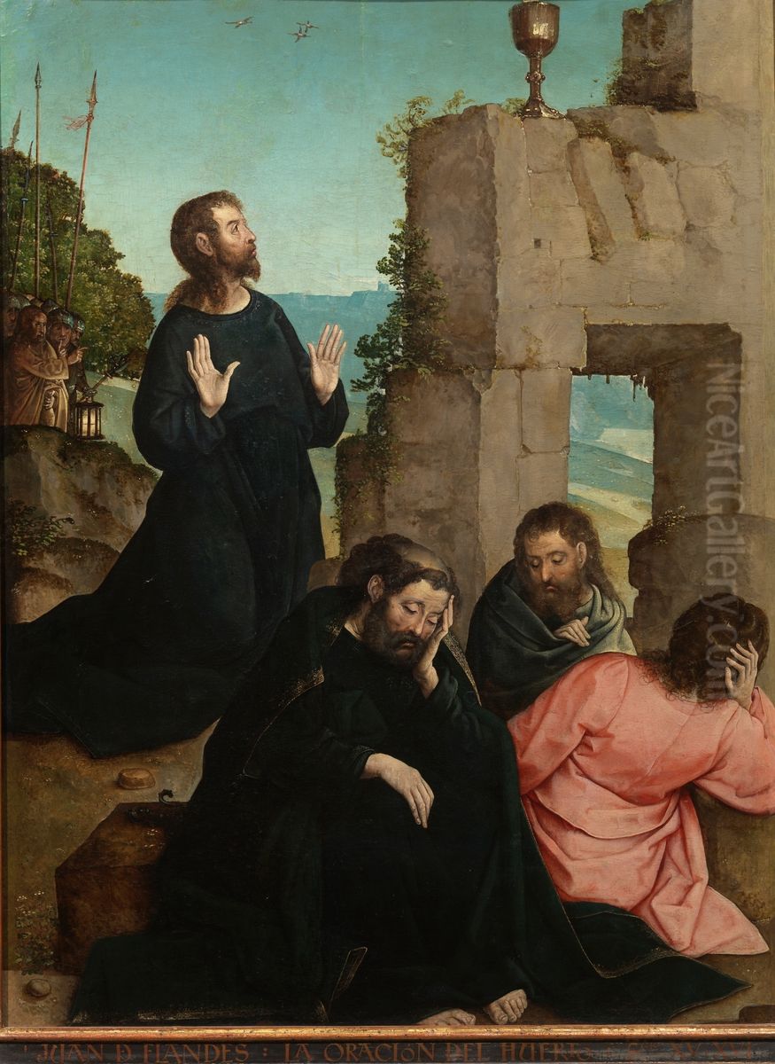 La oracion del Huerto Oil Painting by Juan De Flandes