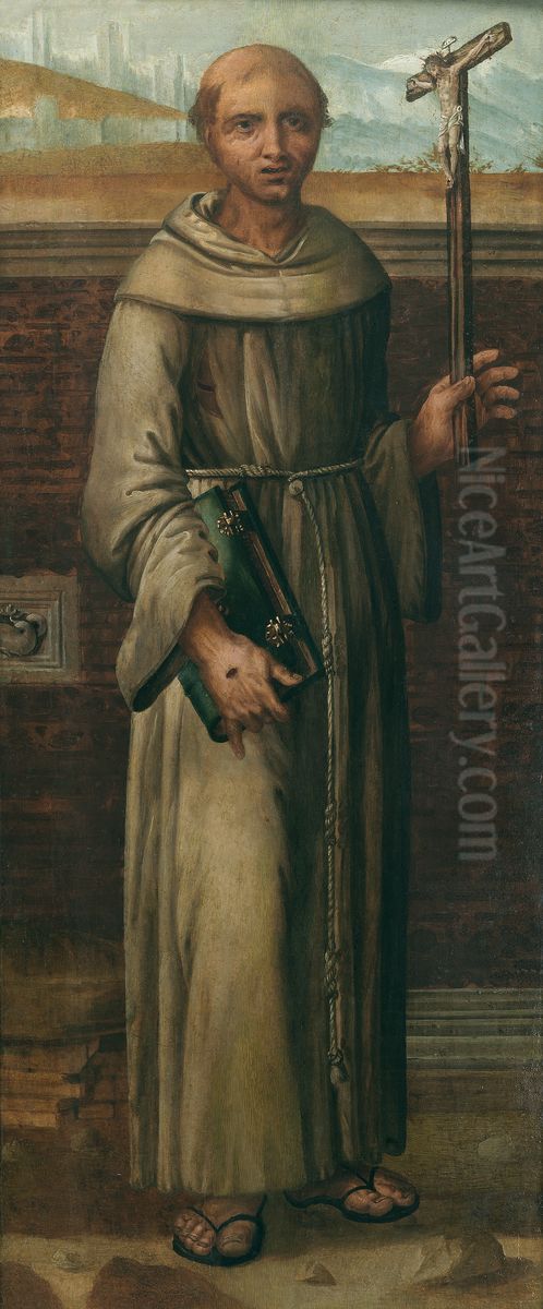 San Francisco de Asis Oil Painting by Fernando Yanez De la Almedina