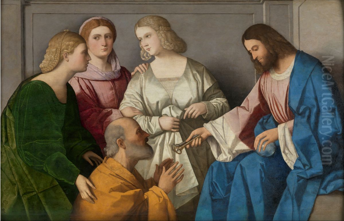 Delivery of Keys to Saint Peter Oil Painting by Vincenzo di Biagio Catena