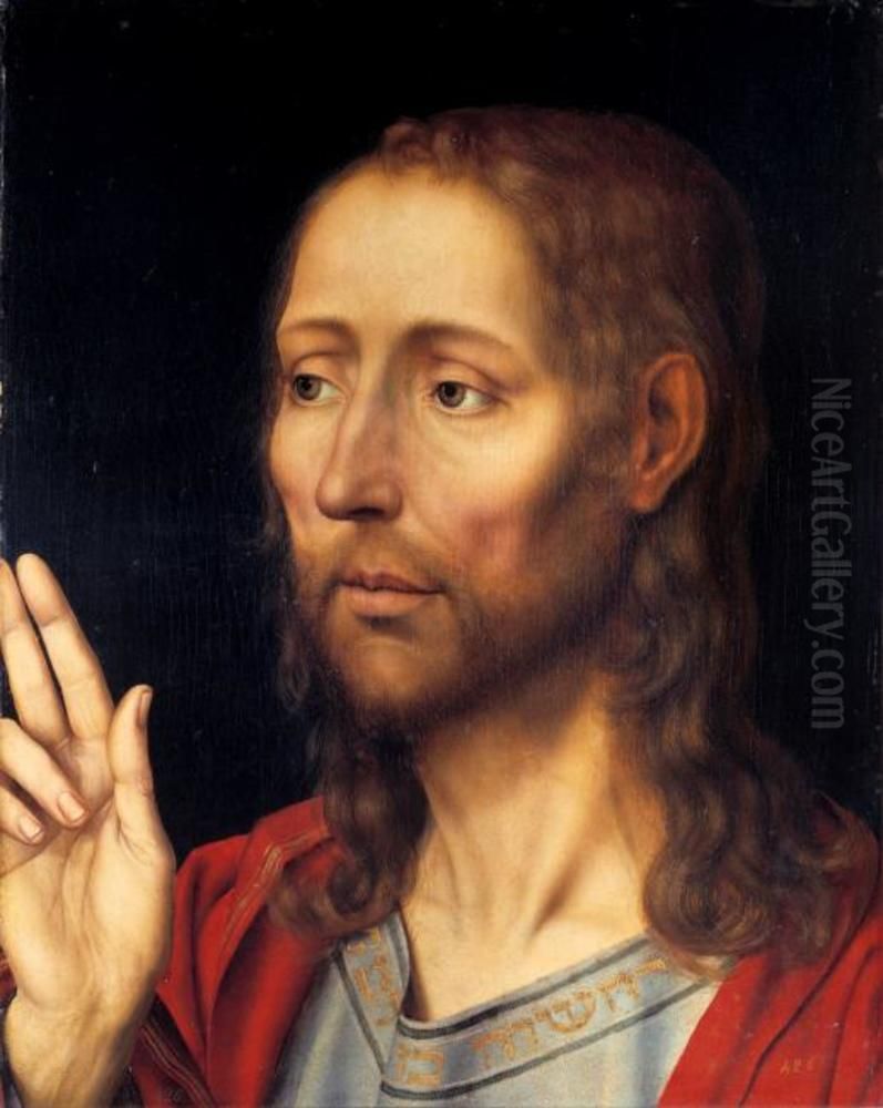 Christ the Saviour Oil Painting by Quinten Metsys