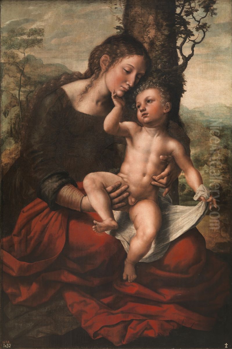 The Virgin and the Child Oil Painting by Jan Sanders Van Hemessen