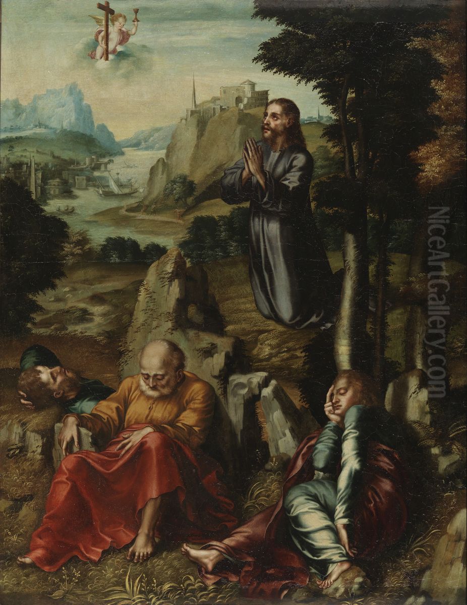 La Oracion en el Huerto Oil Painting by Luis de Morales