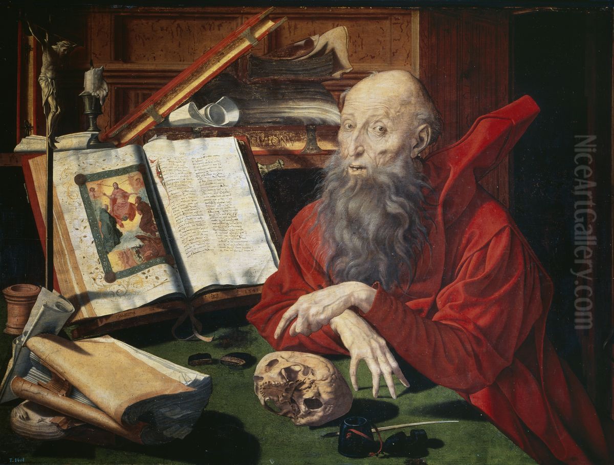 Hl. Hieronymus Oil Painting by Marinus van Reymerswaele