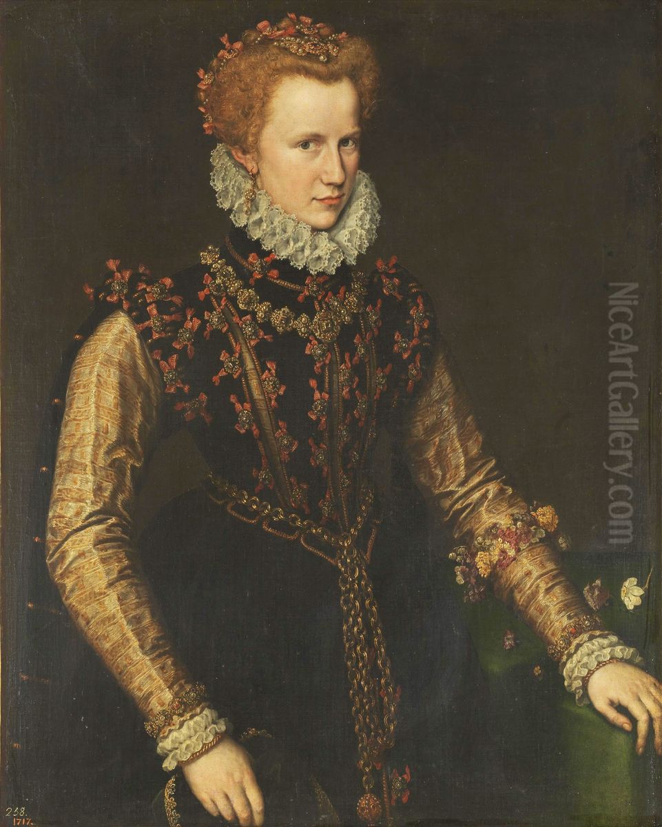 Jane Dormer, Duchess of Feria (?) Oil Painting by Antonis Mor