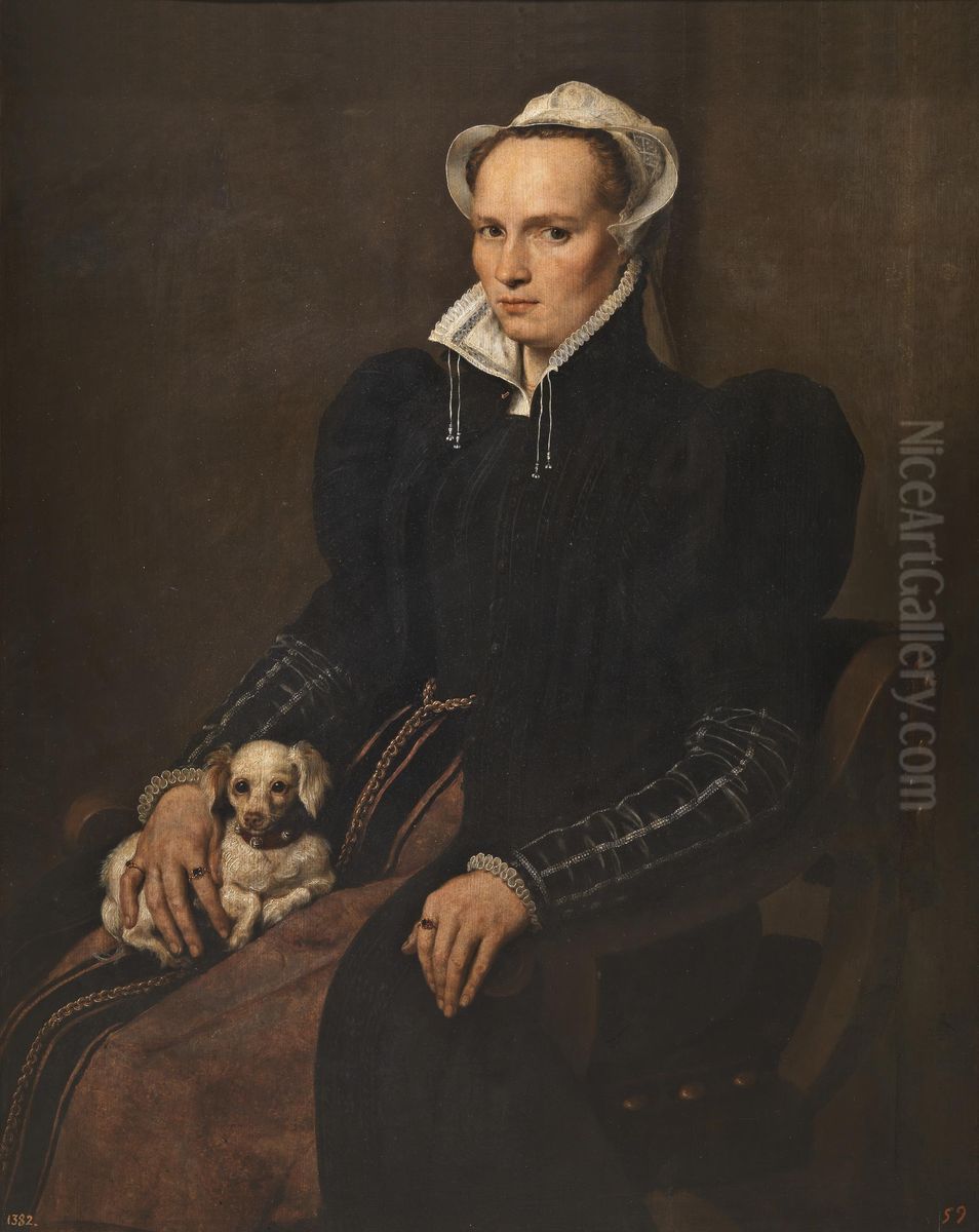 Portrait of an unknown woman Oil Painting by Antonis Mor Portrait of an unknown woman Oil Painting by Antonis Mor