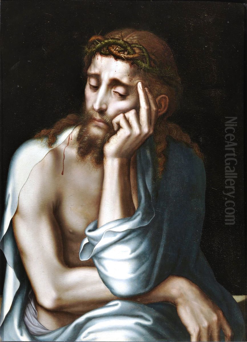 Cristo, Varon de Dolores Oil Painting by Luis de Morales