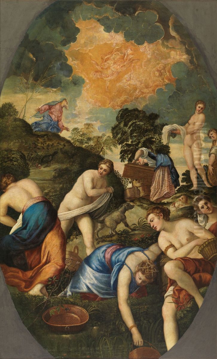 The Purification of the Midianite Virgins Oil Painting by Jacopo Tintoretto