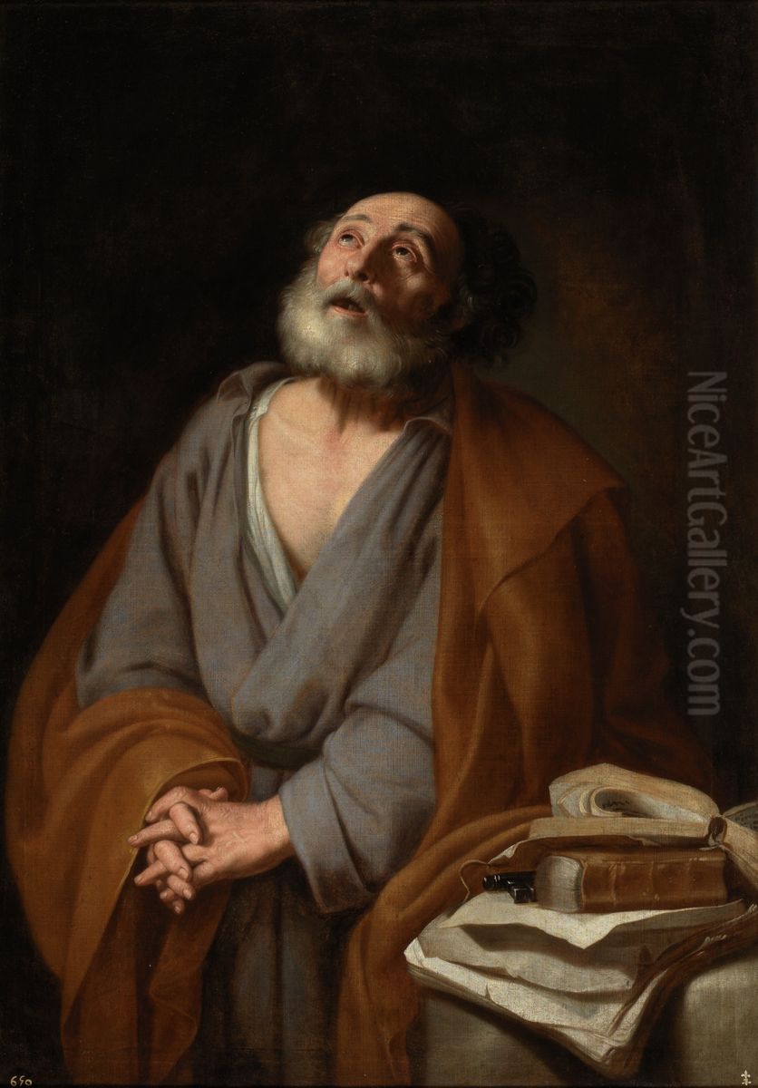 Las lagrimas de San Pedro Oil Painting by Jusepe de Ribera