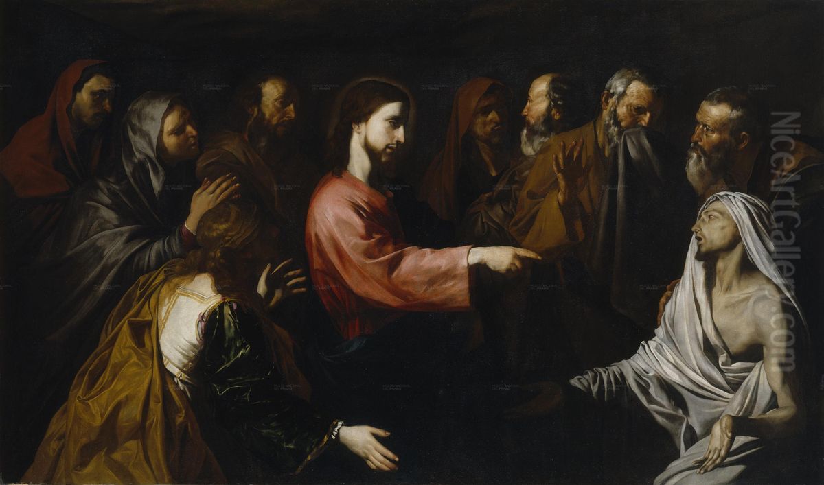 La resurreccion de Lazaro Oil Painting by Jusepe de Ribera