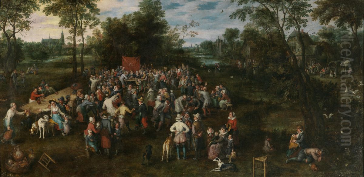 Das Hochzeitsbankett Oil Painting by Jan Brughel