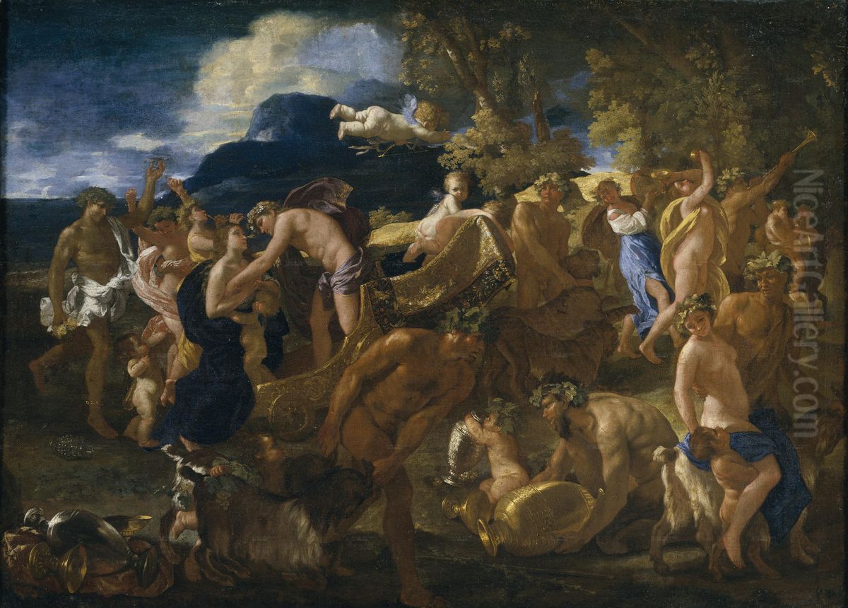 BacchanaleouBacchus et Ariane Oil Painting by Nicolas Poussin