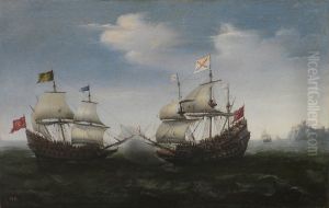 Naval Battle off a Rocky Coast