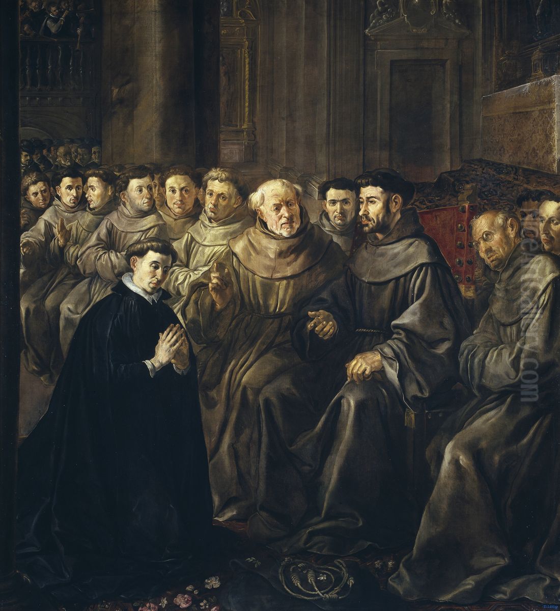 St BonaventureEnters the Franciscan Order Oil Painting by Francisco Herrera The Elder