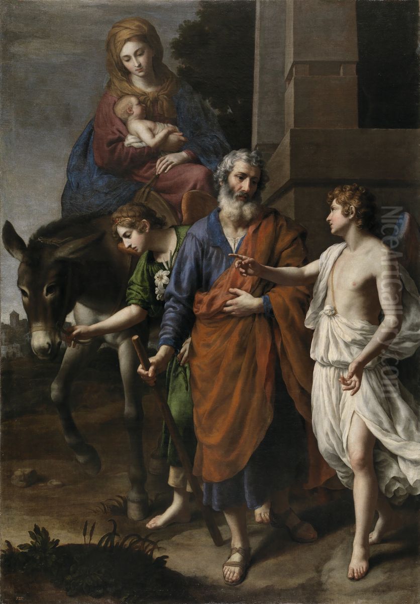 The Flight into Egypt Oil Painting by Alessandro Turchi