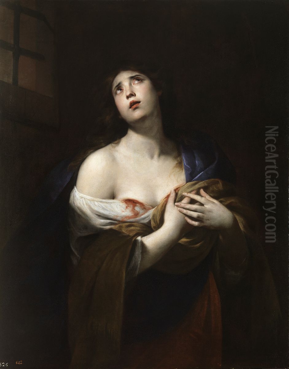 Santa Agueda Oil Painting by Andrea Vaccaro