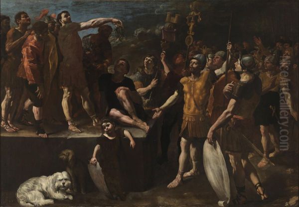 The Allocution of a Roman Emperor Oil Painting by Giovanni Lanfranco