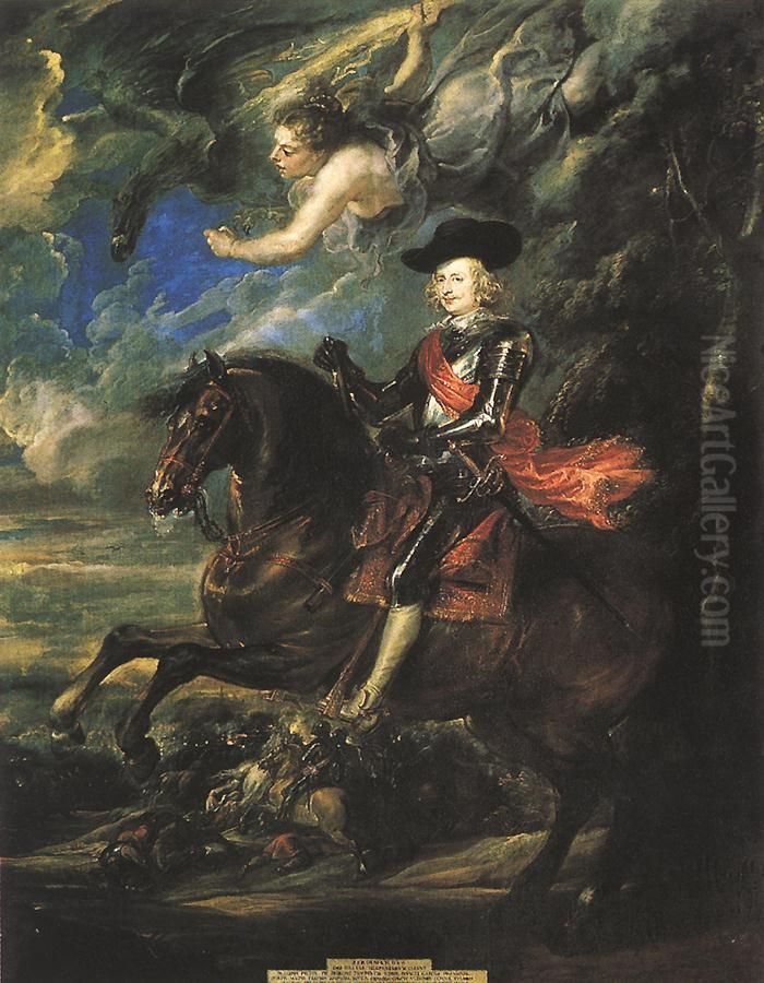 El cardenal-infante don Fernando de Austria en la batalla de Nordlingen Oil Painting by (studio of) Rubens, Peter Paul