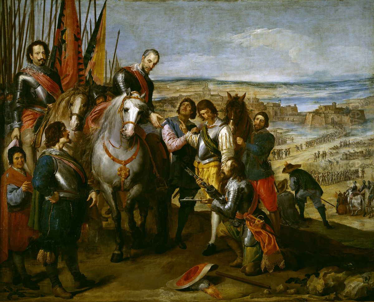 La rendicion de Juliers Oil Painting by Jusepe Leonardo