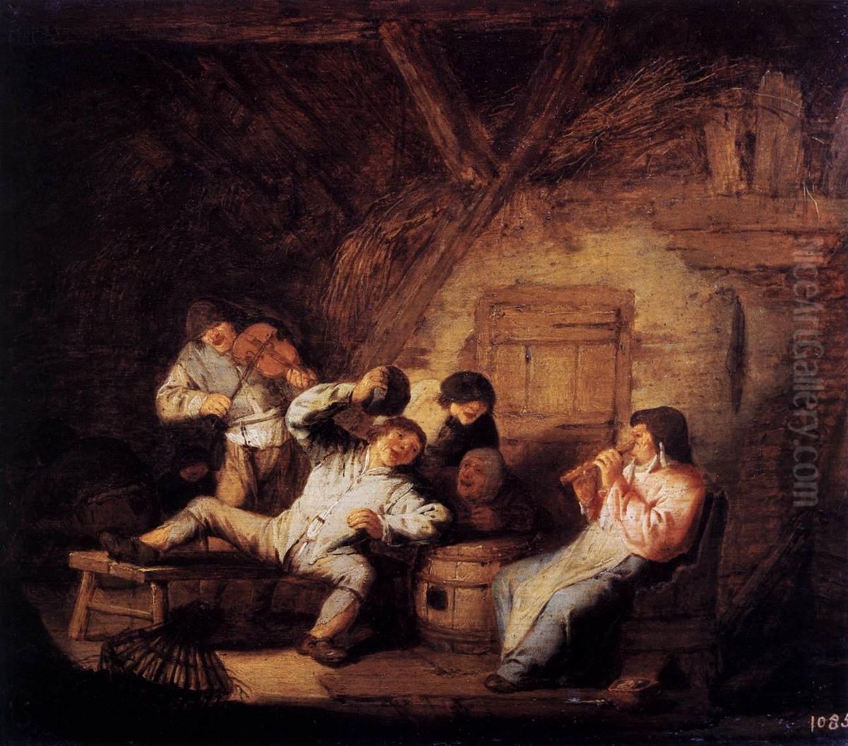 Country Concert Oil Painting by Adriaen van Ostade