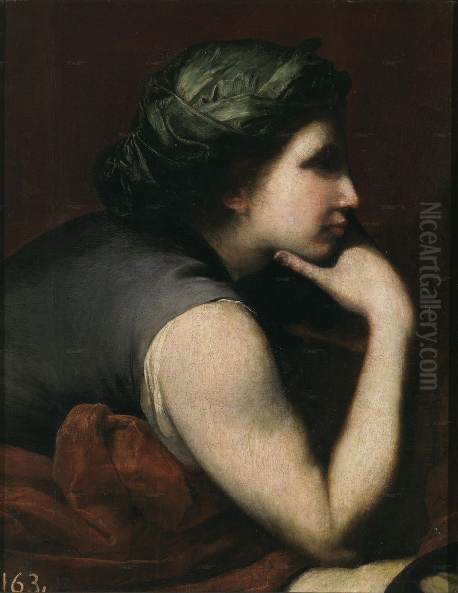 Sybille, Media figura de mujer (fragmento) Oil Painting by Jusepe de Ribera