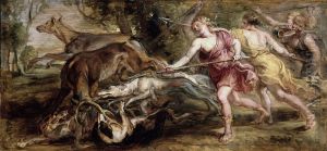 Diana and her Nymphs, Hunting