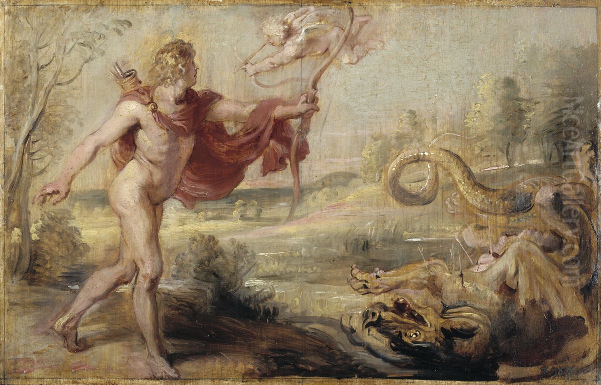 Apollo and the Python Oil Painting by (studio of) Rubens, Peter Paul