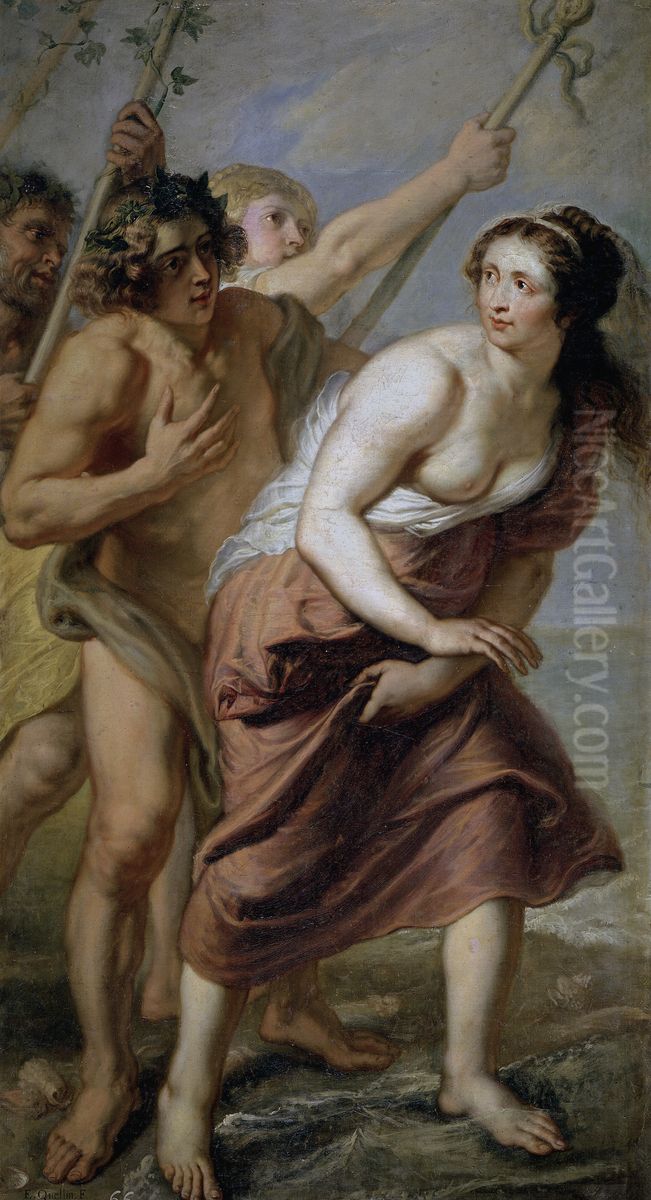 Bacchus and Ariadne Oil Painting by Erasmus Quellinus II