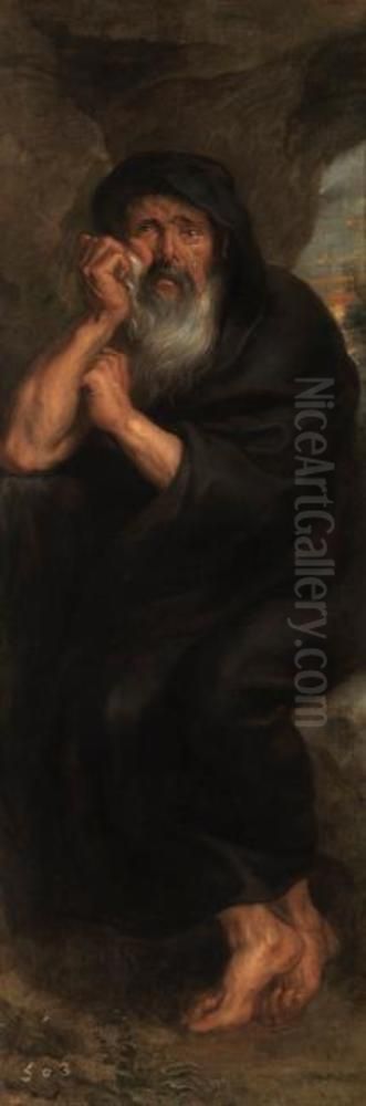 Heraclitus Oil Painting by (studio of) Rubens, Peter Paul