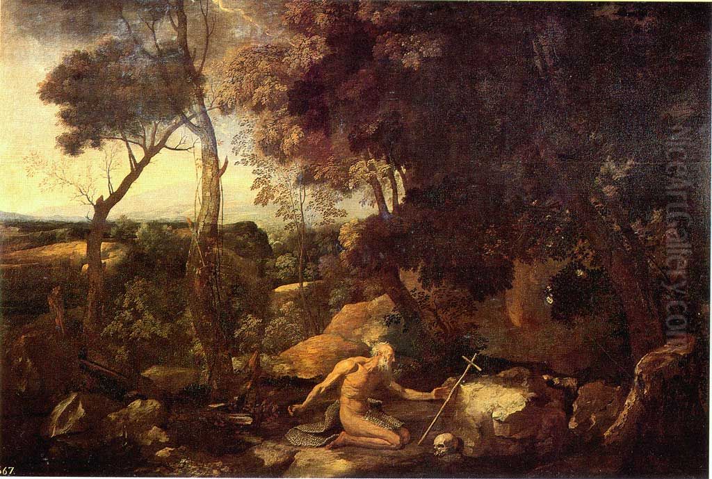 Paysage avec saint Jerome Oil Painting by Nicolas Poussin Paysage avec saint Jerome Oil Painting by Nicolas Poussin