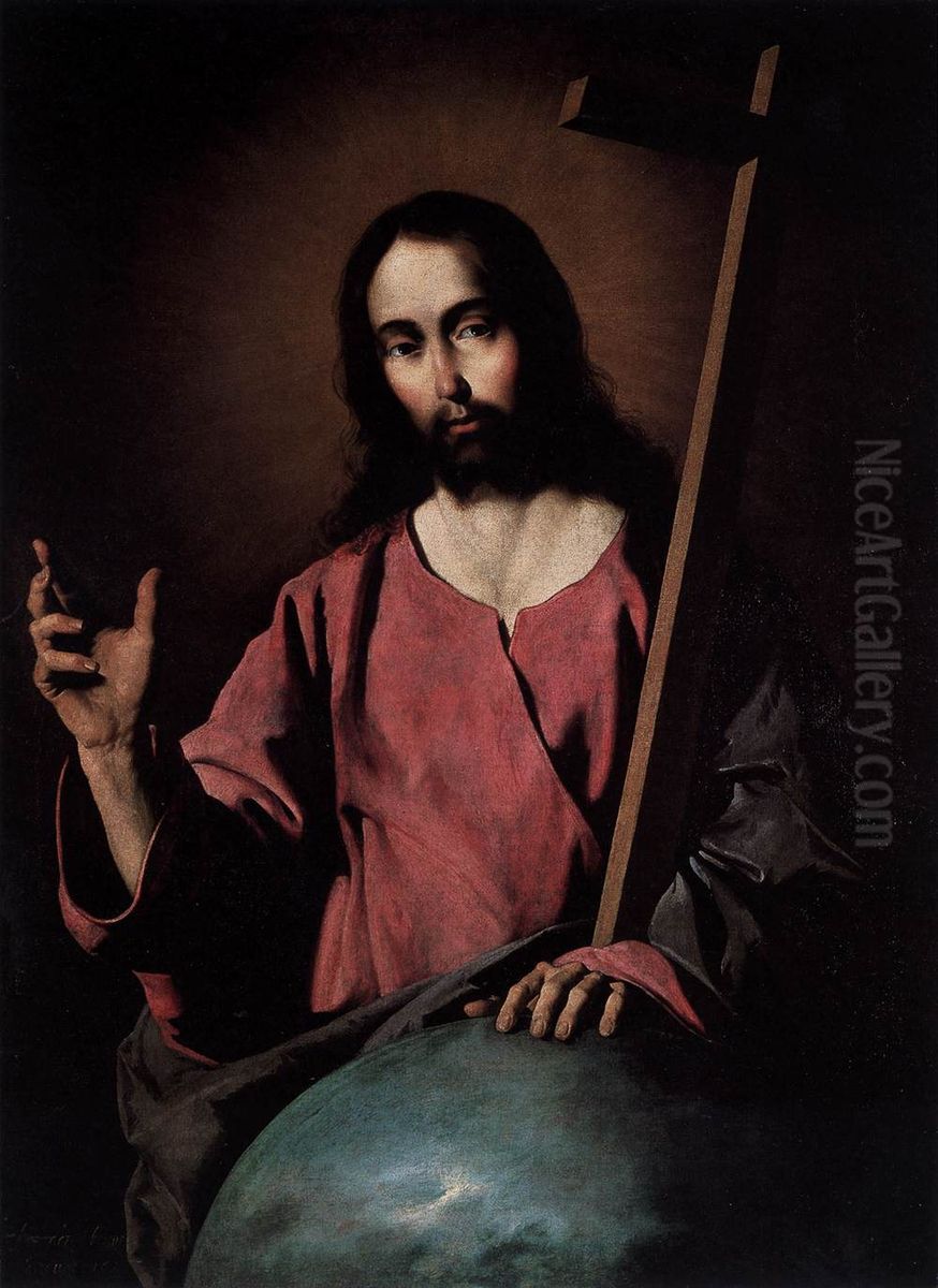 Salvator Mundi Oil Painting by Francisco De Zurbaran