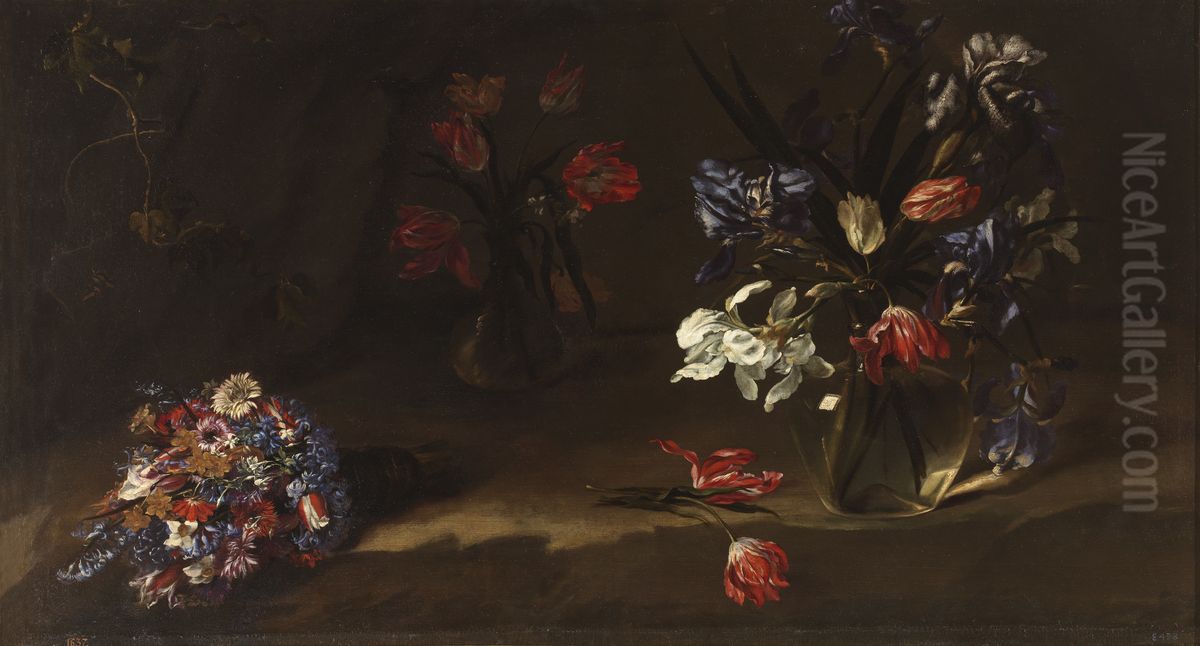 Florero Oil Painting by Mario Nuzzi Mario Dei Fiori