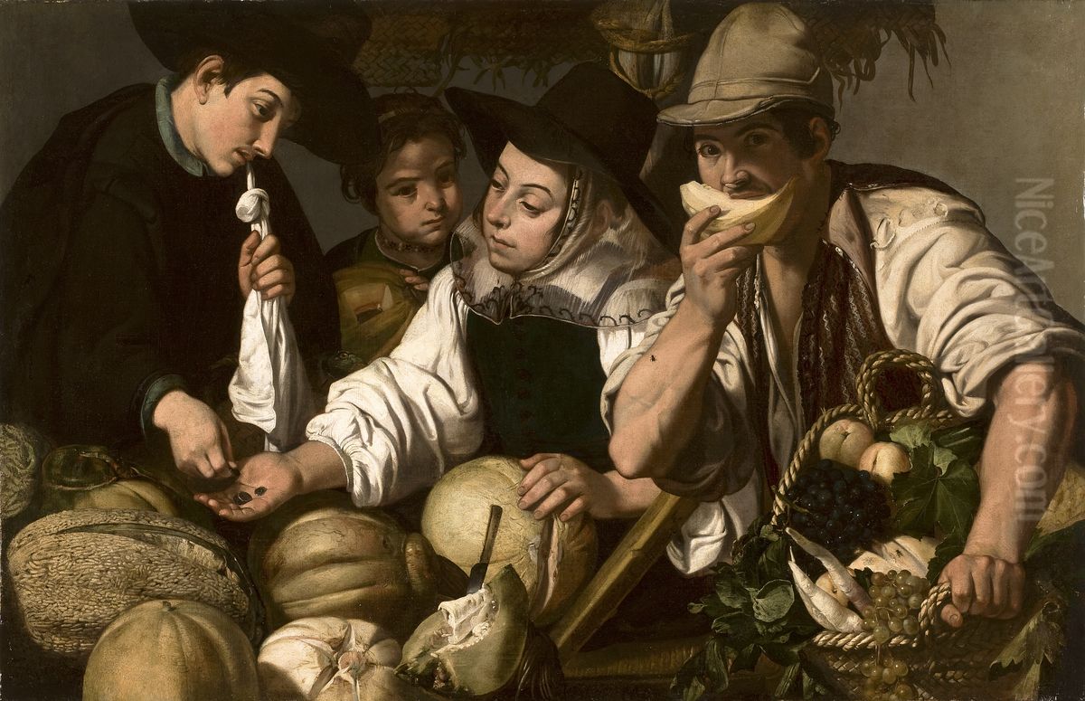 The Fruiterers Oil Painting by Jeronimo Jacinto De Espinosa The Fruiterers Oil Painting by Jeronimo Jacinto De Espinosa