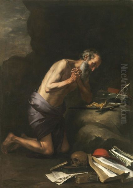 San Jeronimo Oil Painting by Bartolome Esteban Murillo