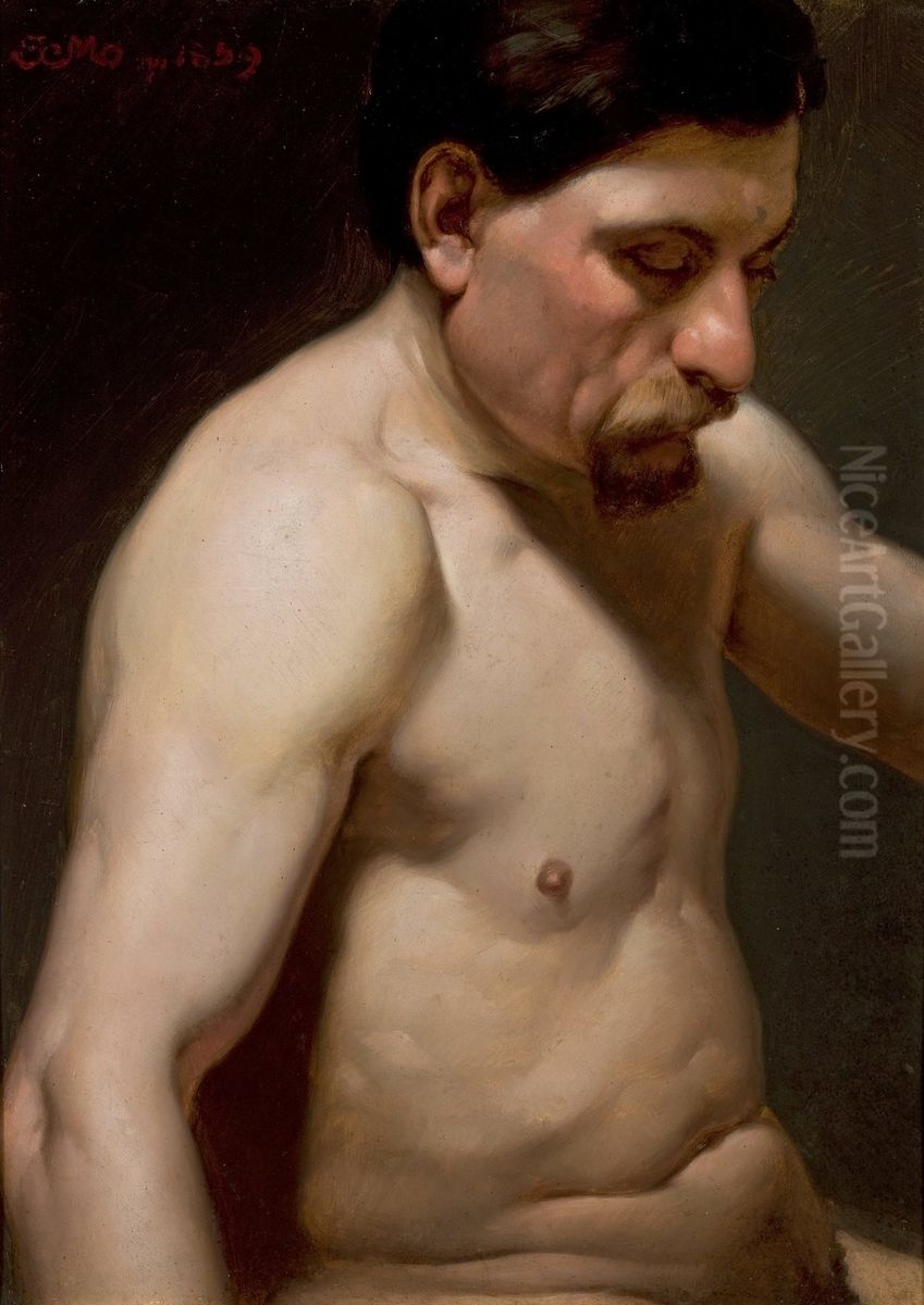 Semi-nude man Oil Painting by Jan Matejko