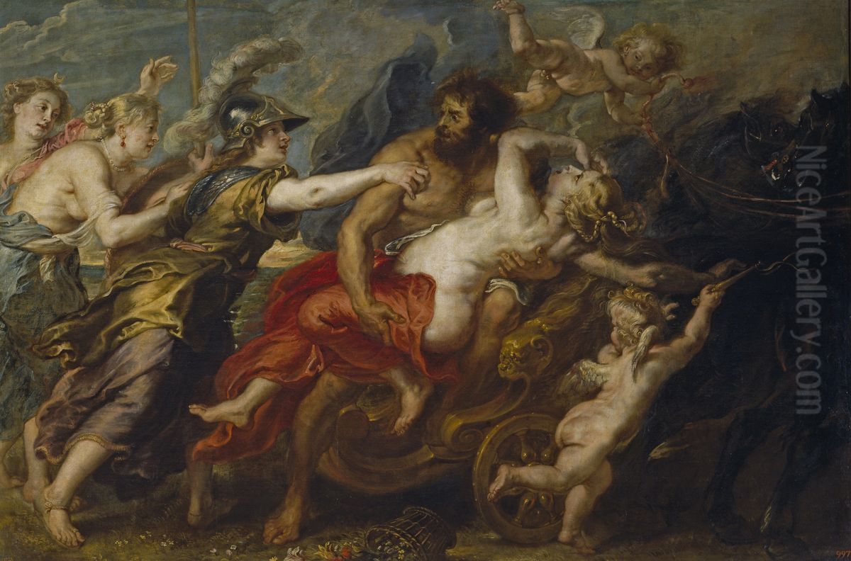 The rape of Proserpina Oil Painting by (studio of) Rubens, Peter Paul