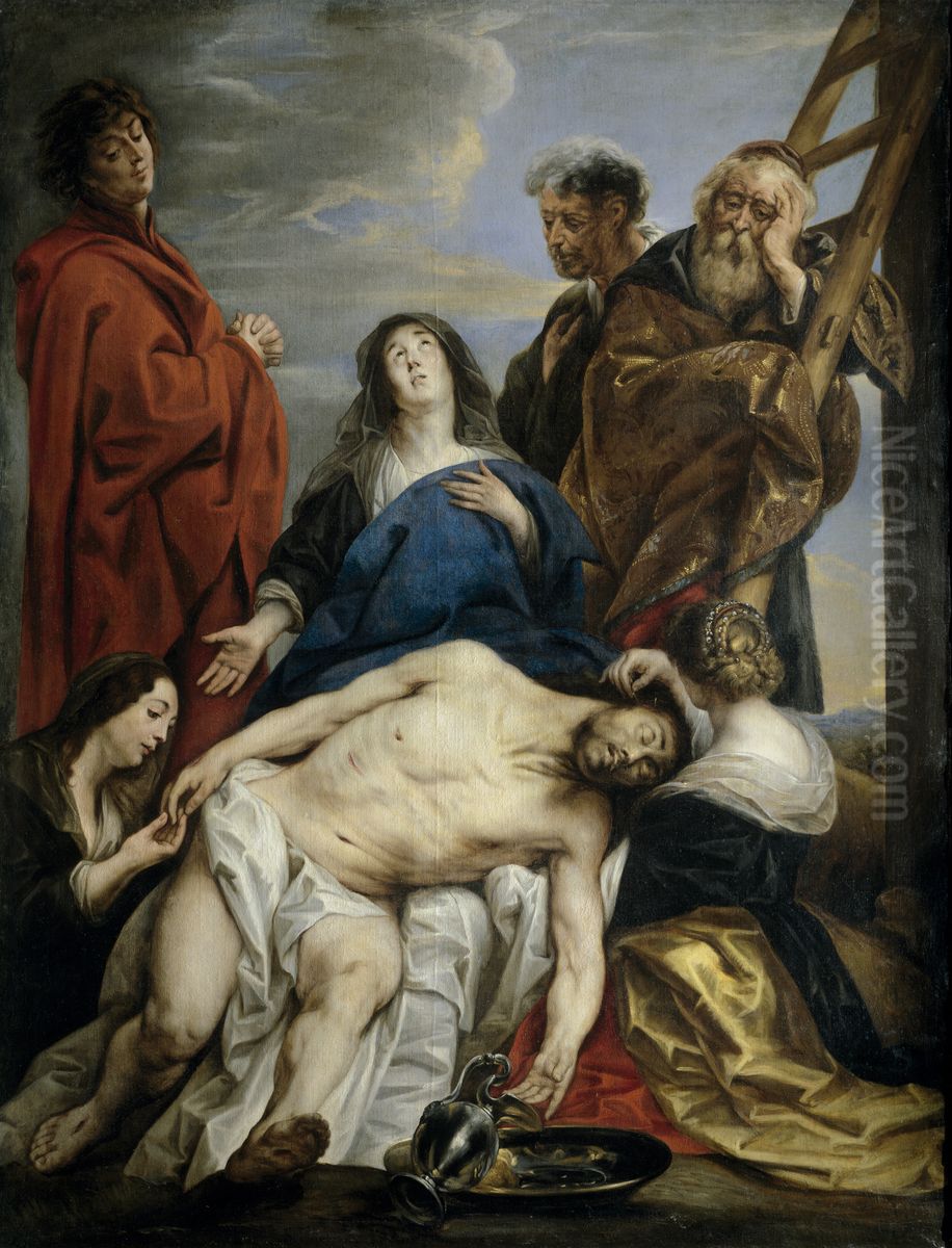 Pieta Oil Painting by Jacob Jordaens