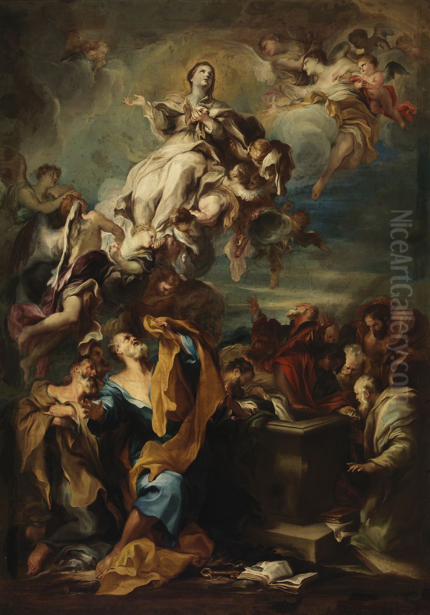 Asuncion de la Virgen Oil Painting by Gregorio de Ferrari