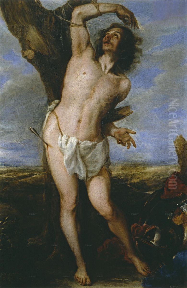 San Sebastian Oil Painting by Juan Carreno De Miranda